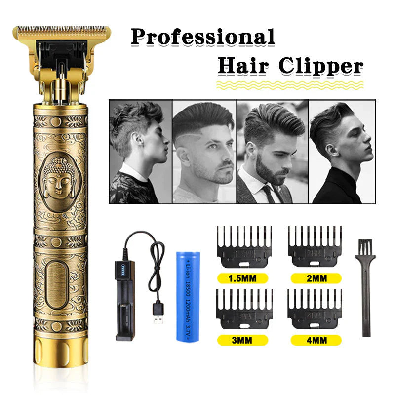 METAL BODY T9 TRIMMER RECHARGEABLE WATERPROOF PROFESSIONAL LEVEL