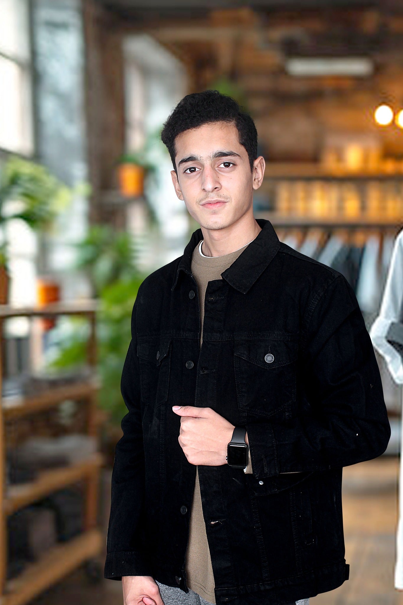 Classic Men’s Denim Jacket- Premium-quality  Blue and Black