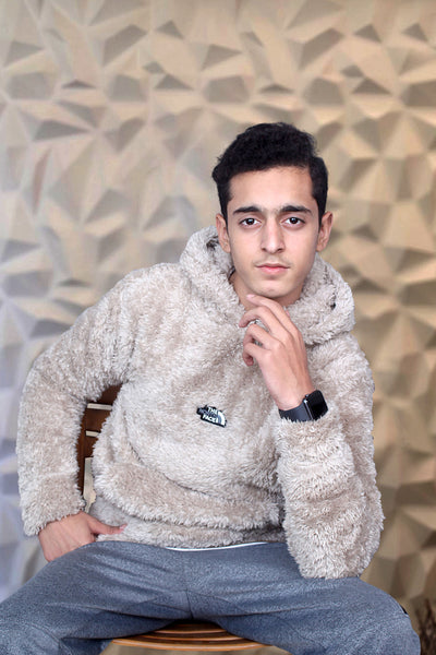 Sherpa Style Men’s Hoodie – Ultra-Soft Winter Comfort