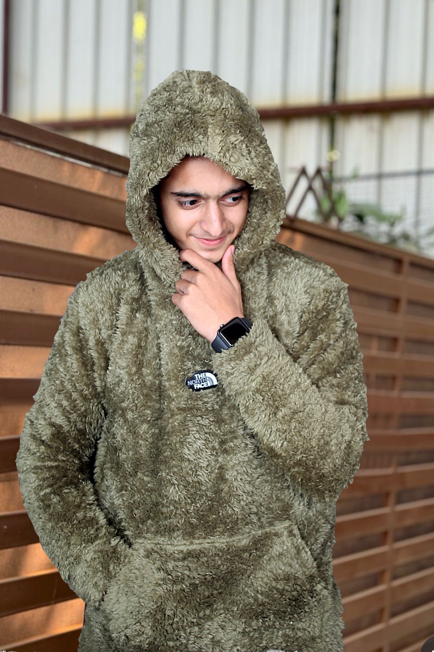 Sherpa Style Men’s Hoodie – Ultra-Soft Winter Comfort