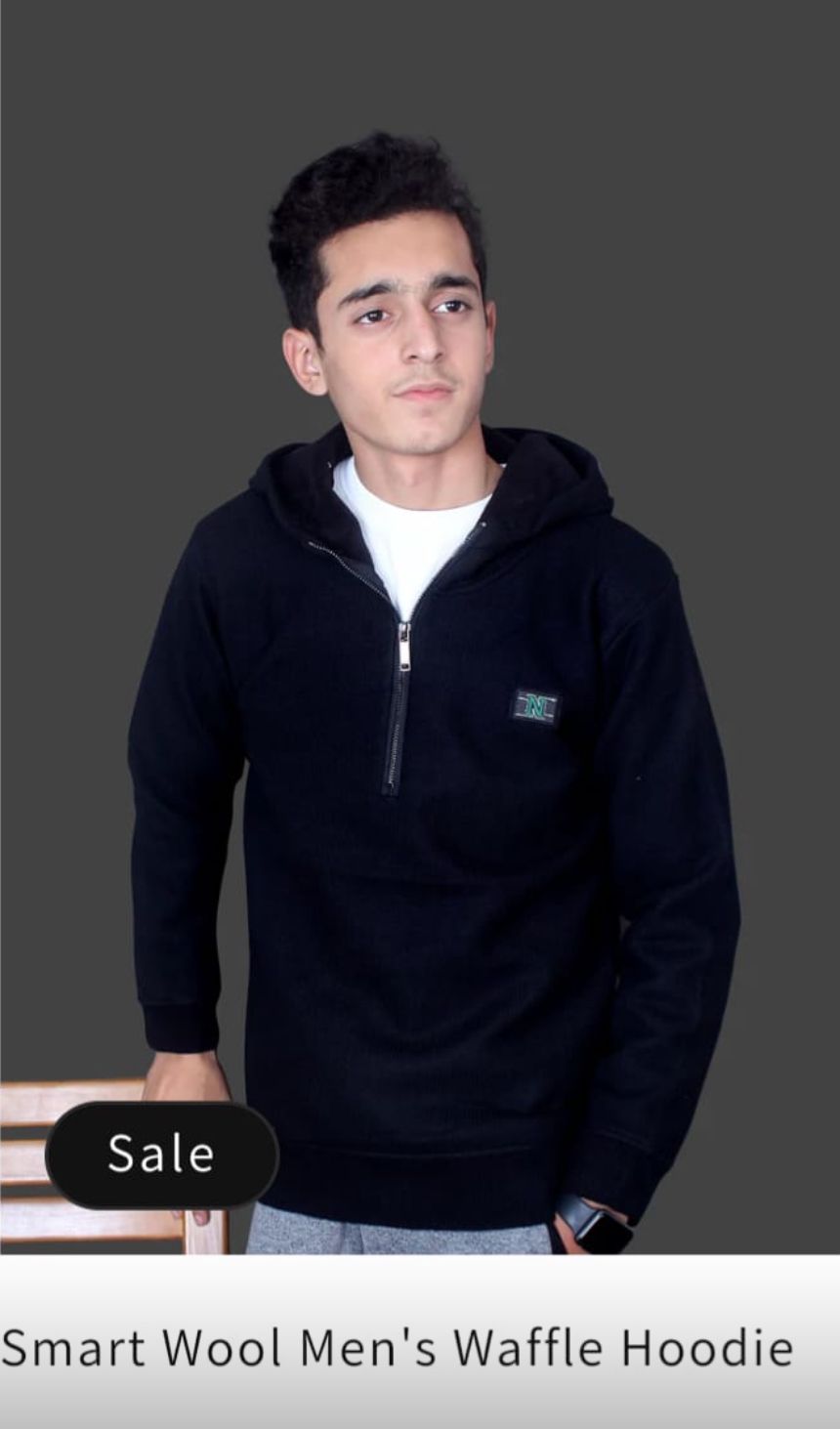 Smart Wool Men's Waffle Hoodie-crafted for warmth, breathability